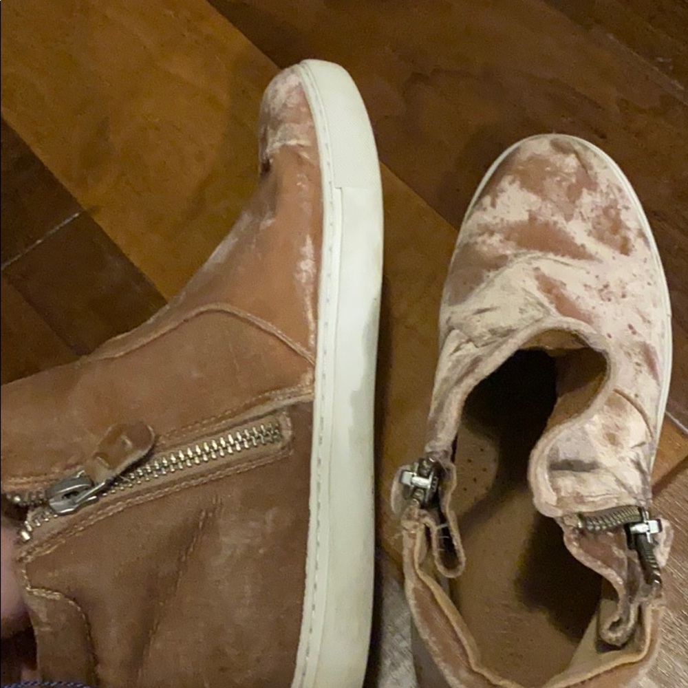 Sneakers pink Velvet material - Picture 3 of 3